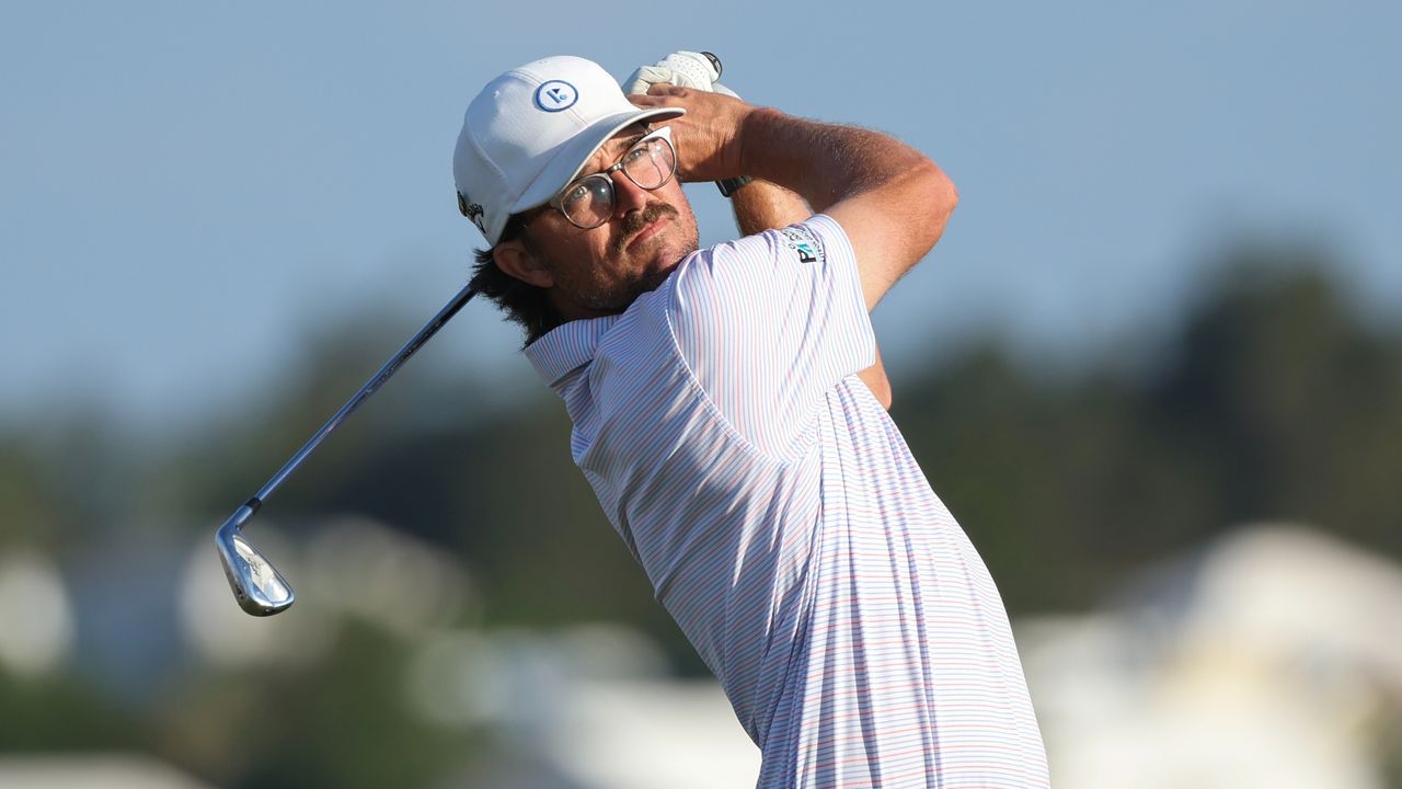 George Bryan takes a shot at the Butterfield Bermuda Championship