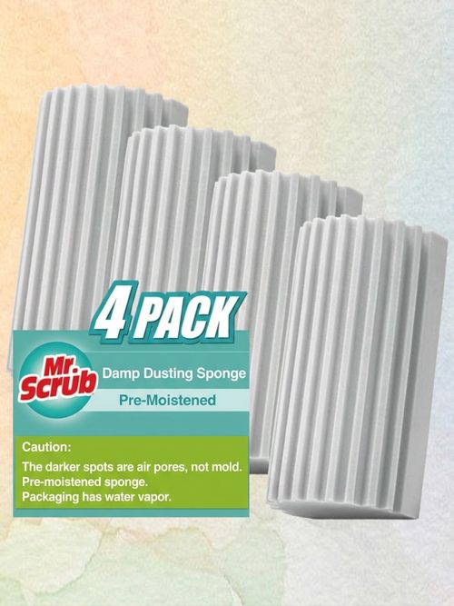 4 Pack Damp Dusting Sponge, 4 pack