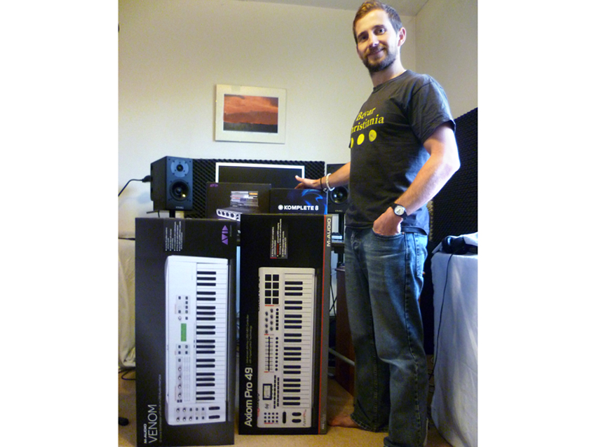 Producer Will Darling with his £3k prize bundle!