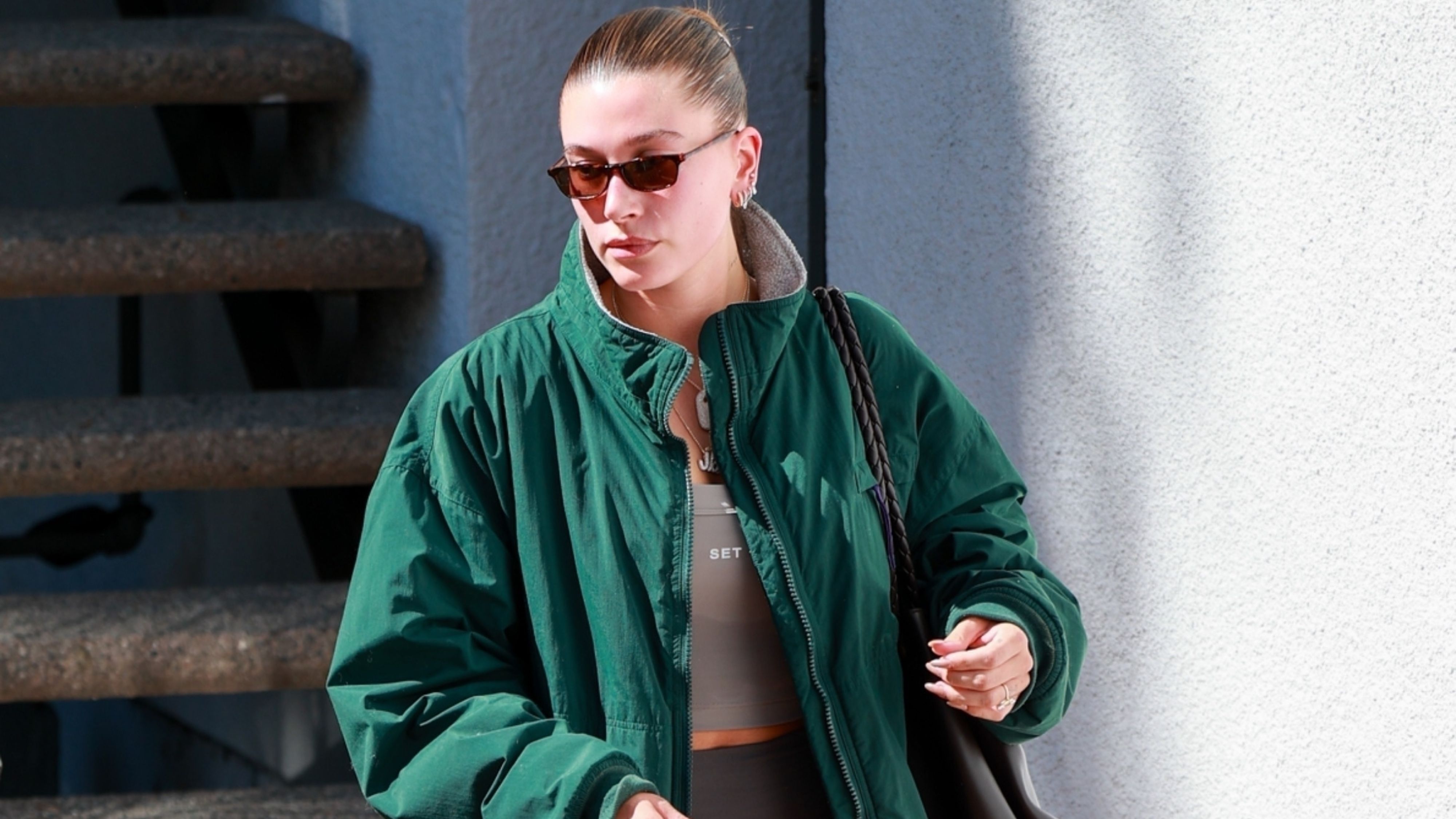 Hailey Bieber wearing Set Active