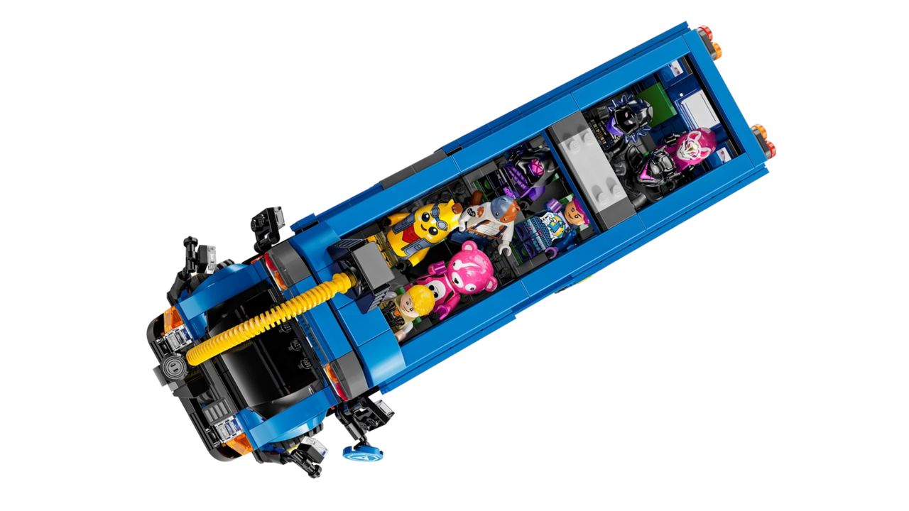 Lego Battle Bus on a plain background