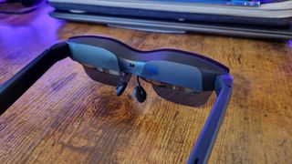 The bulky frames of the RayNeo Air 2 XR Glasses