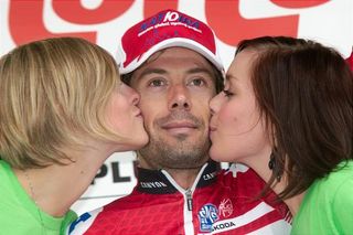 Oscar Freire (Katusha), awarded most combative at the Grand Prix de Wallonie, was part of a late race break which was caught in the closing kilometres.