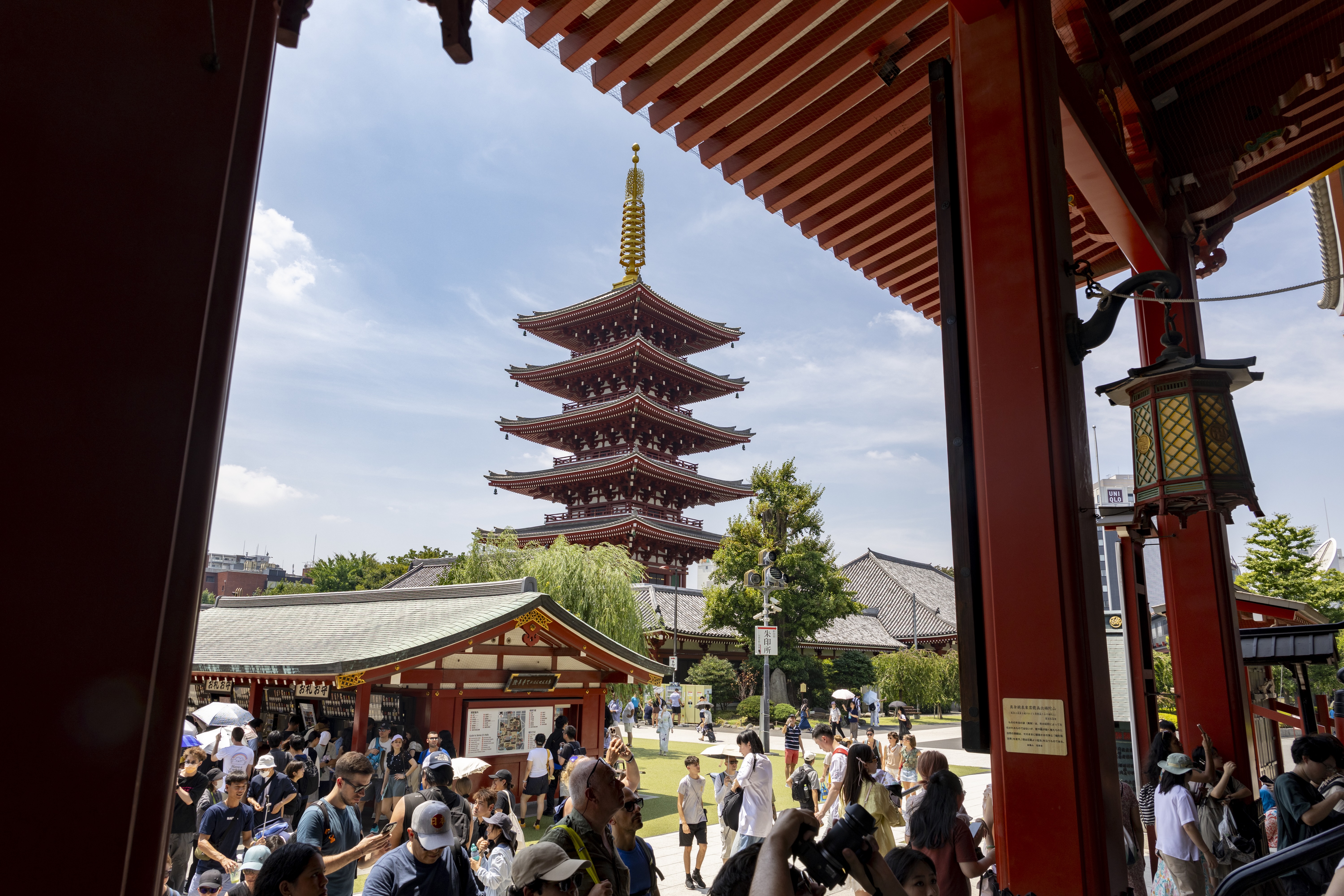 Crowds at the Sensoji Temple in Japan