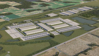 A rendering of Meta’s planned data center in Louisiana
