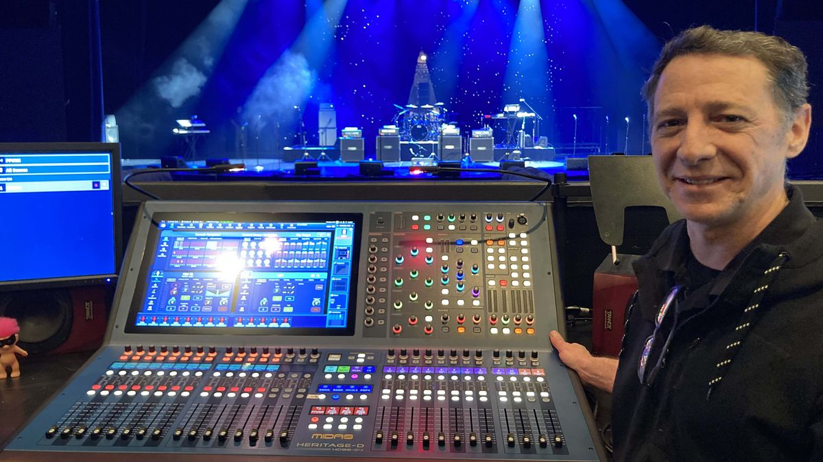 A Midas MIXER overlooks the Westgate stage in Las Vegas.