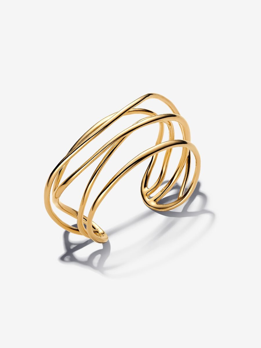 Organically Shaped Wired Open Bangle