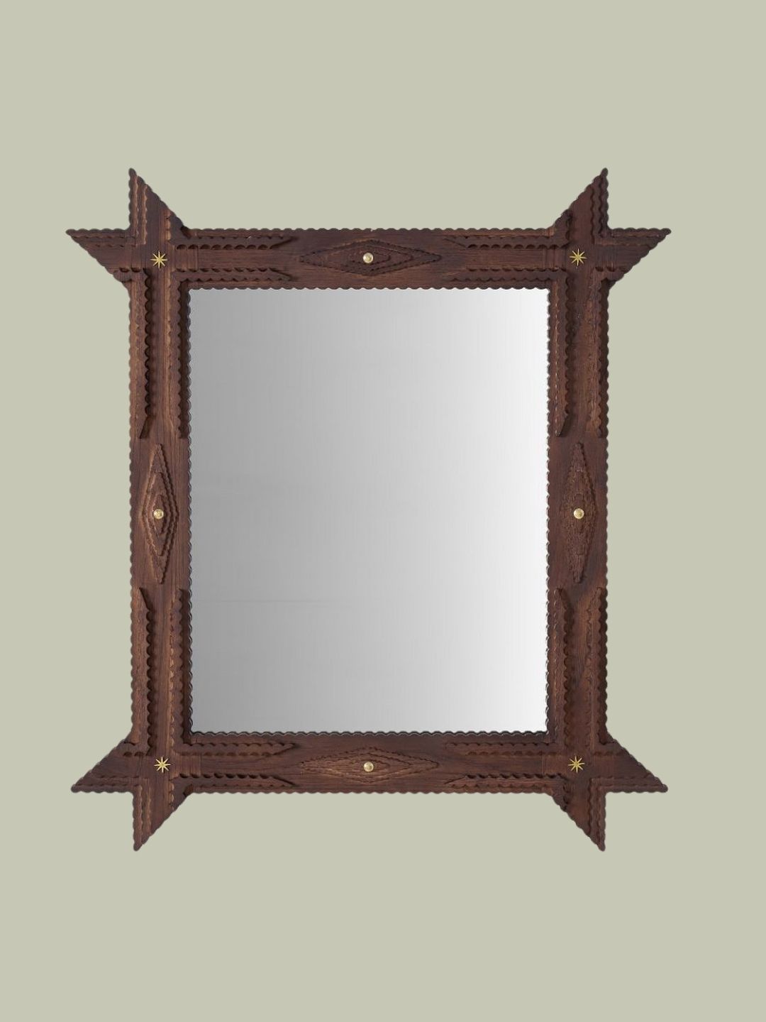 West Elm , Pierce &amp;amp; Ward Rectangle Tramp Art Wall Mirror