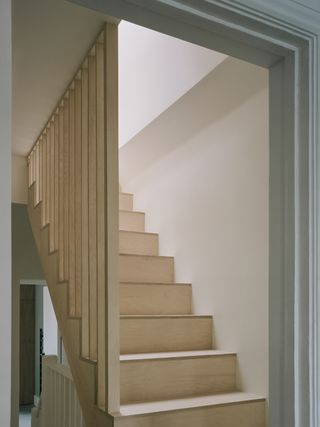 Plywood House staircase