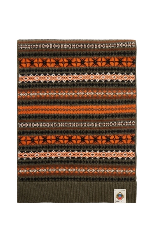 Bally , Fair Isle Wool Scarf