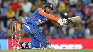 Tilak Varma batting for India ahead of the South Africa vs India live stream 4th T20 2024