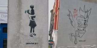 Banksy street art looney tunes