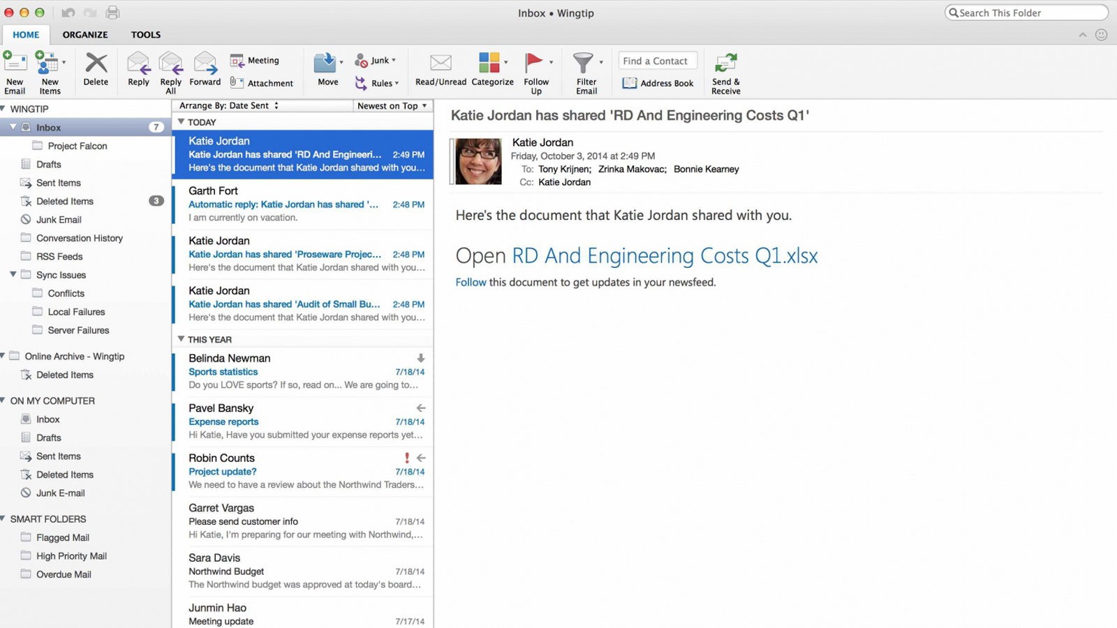 speed up outlook for mac