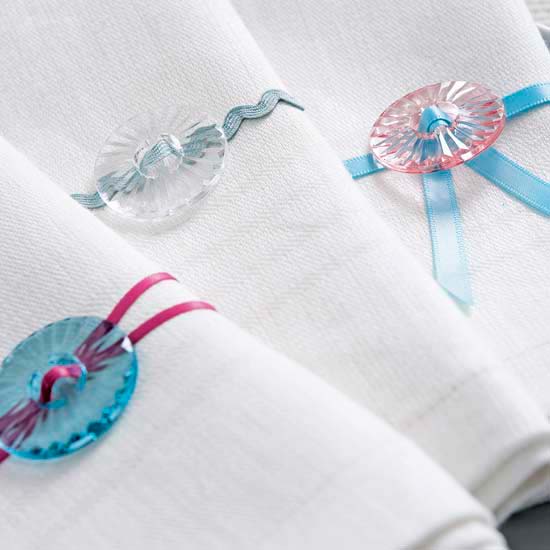 buttons with ribbons