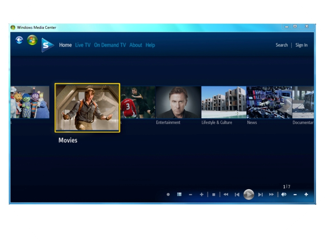 Windows Media Centre - soon to have Sky Player