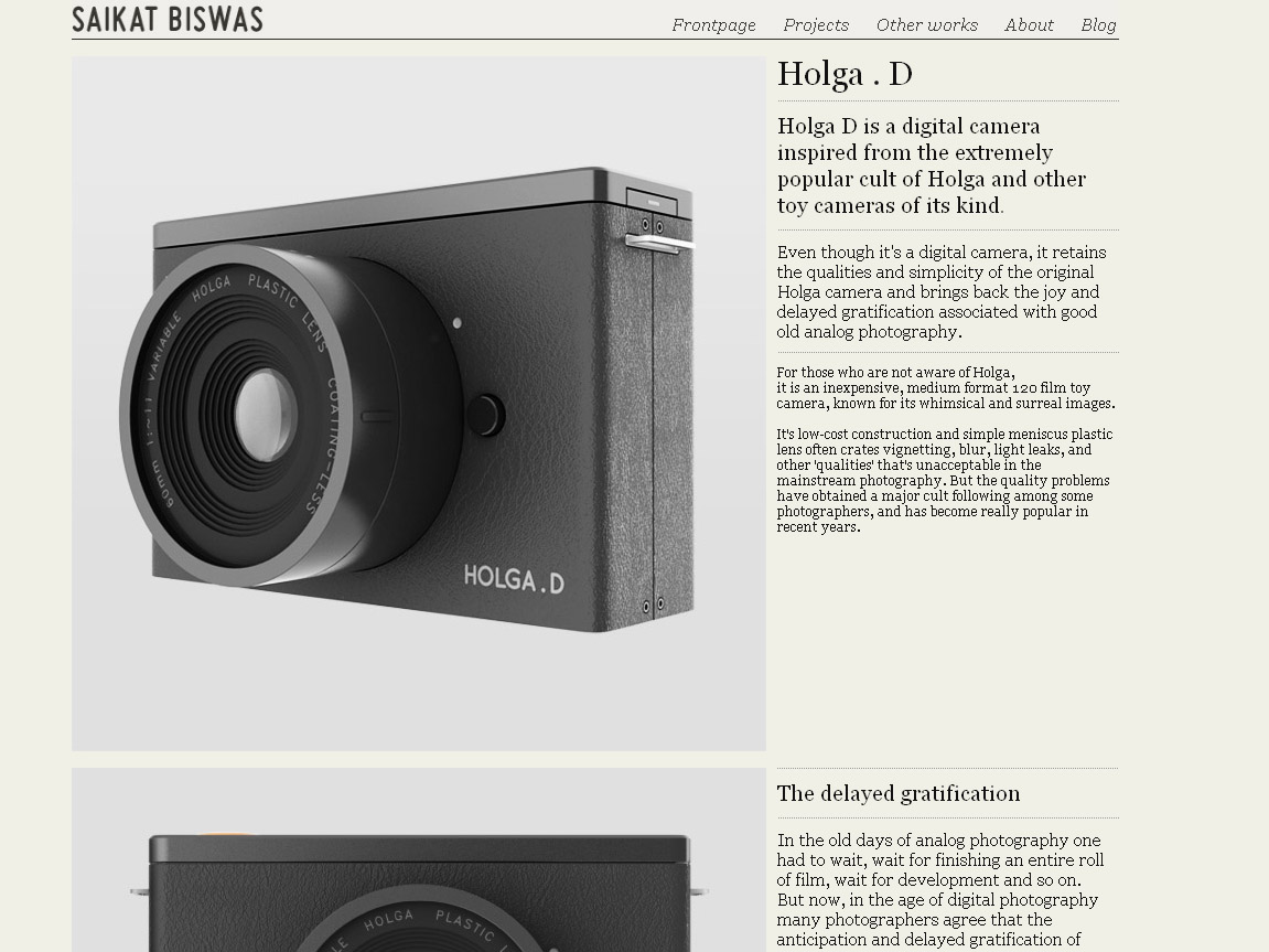 Holga D Digital camera concept