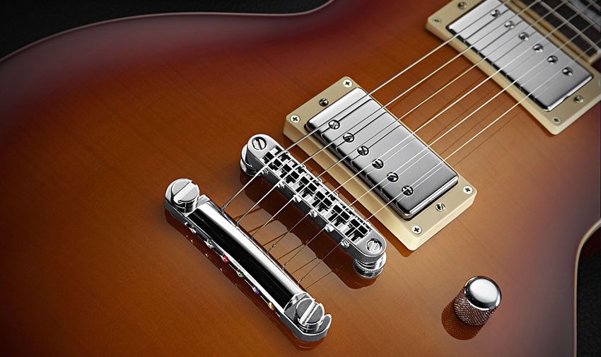 The pair of Duncan covered humbuckers offer a wide palette of modern tones