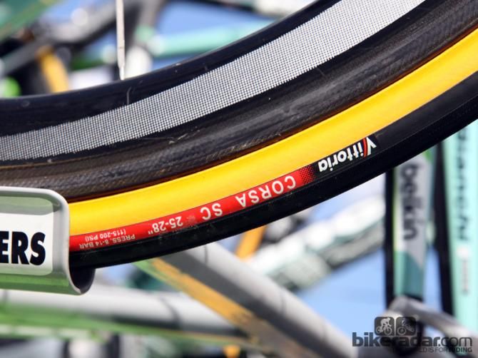 25mm-wide Vittoria Corsa SC tubulars for Theo Bos (Belkin)