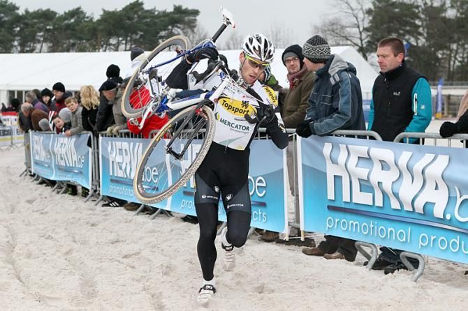 Running with the bike was one tactic for dealing with the sand.
