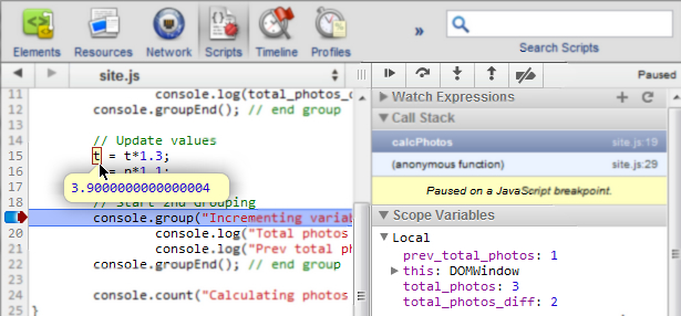 JavaScript debugging