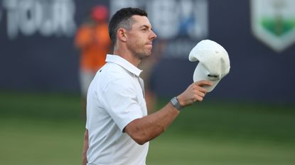 Rory McIlroy with his cap off