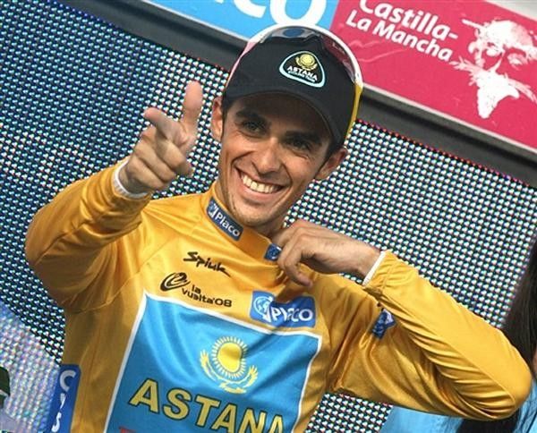 Alberto Contador (Astana) still in yellow