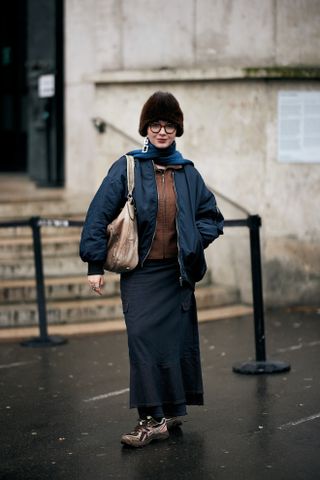 woman wearing chunky sneakers