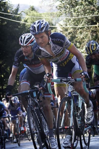 Frank Schleck (Team Radioshack - Nissan) and Rob Ruijgh (Team Vacansoleil - DCM)
