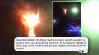 Commenters on local Facebook groups celebrated as 5G masts were set ablaze.