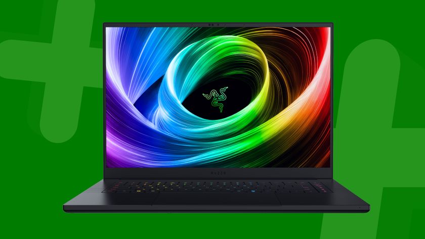 Razer Blade 16 2025 on a green background