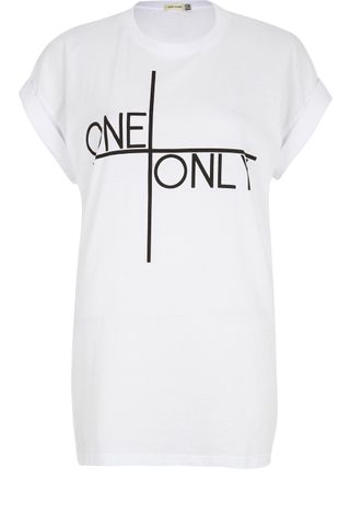 River Island 'One and Only' Print Oversized T-shirt, £15