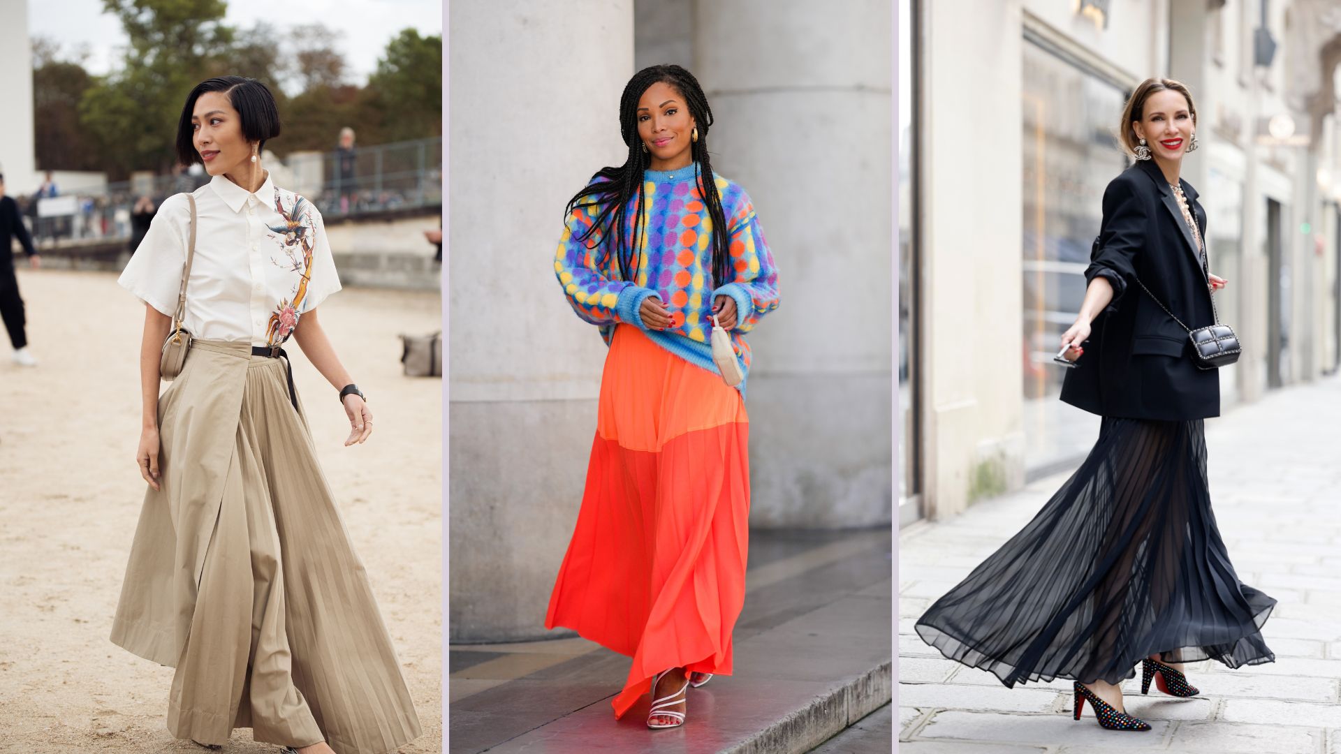 Buy Waldorf Satin Pleated Maxi Skirt - Polka Dot| Niswa Fashion