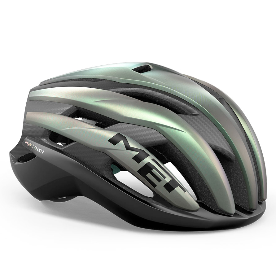 MET Trenta 3k Carbon Mips Road bike helmet in motion blur colourway