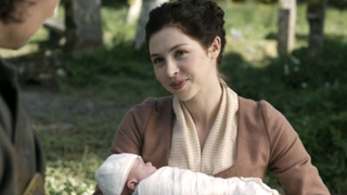 julia with baby william in outlander blood of my blood