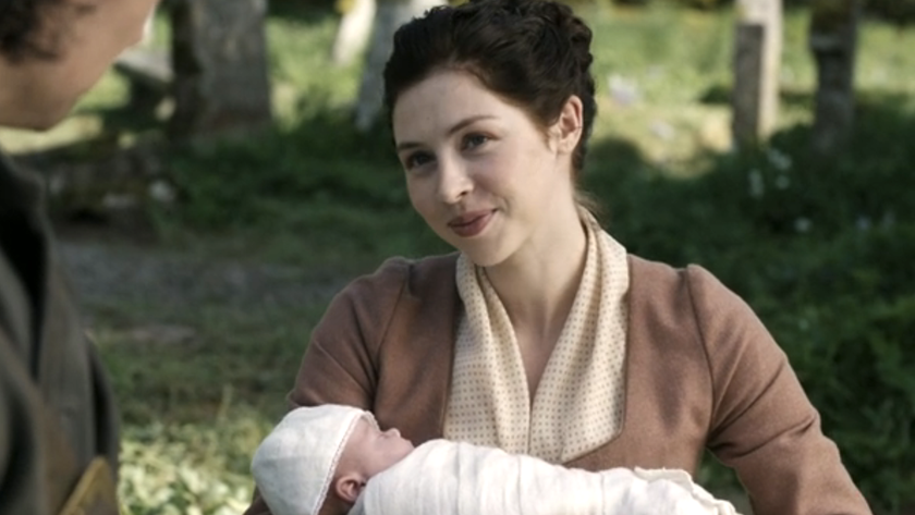 julia with baby william in outlander blood of my blood