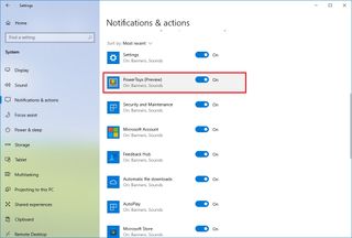 Windows 10 Notifications & Actions