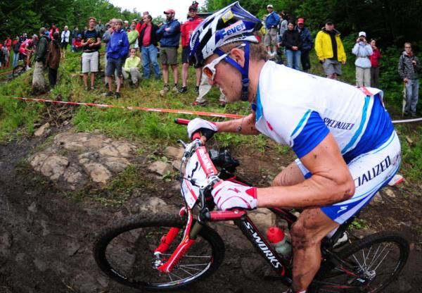 Burry Stander (Specialized) on the switchbacks.