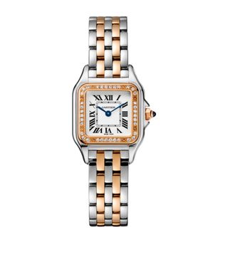 Cartier, Rose Gold, Stainless Steel and Diamond Panthère de Cartier Watch 22mm