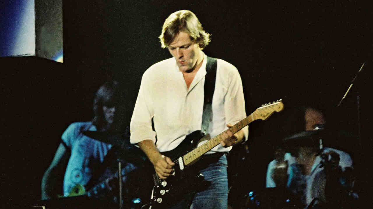 Pink Floyd&amp;rsquo;s David Gilmour performing onstage in 1981