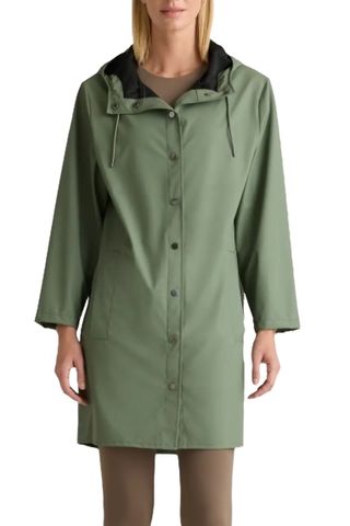 Waterproof Rubberized Long Rain Jacket