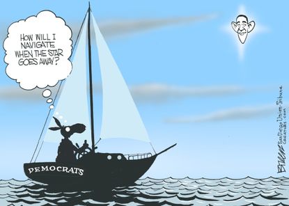 Political cartoon U.S. Democrats without Obama