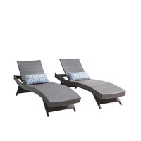 EDYO LIVING BestHome Wicker Lounge Chair Set