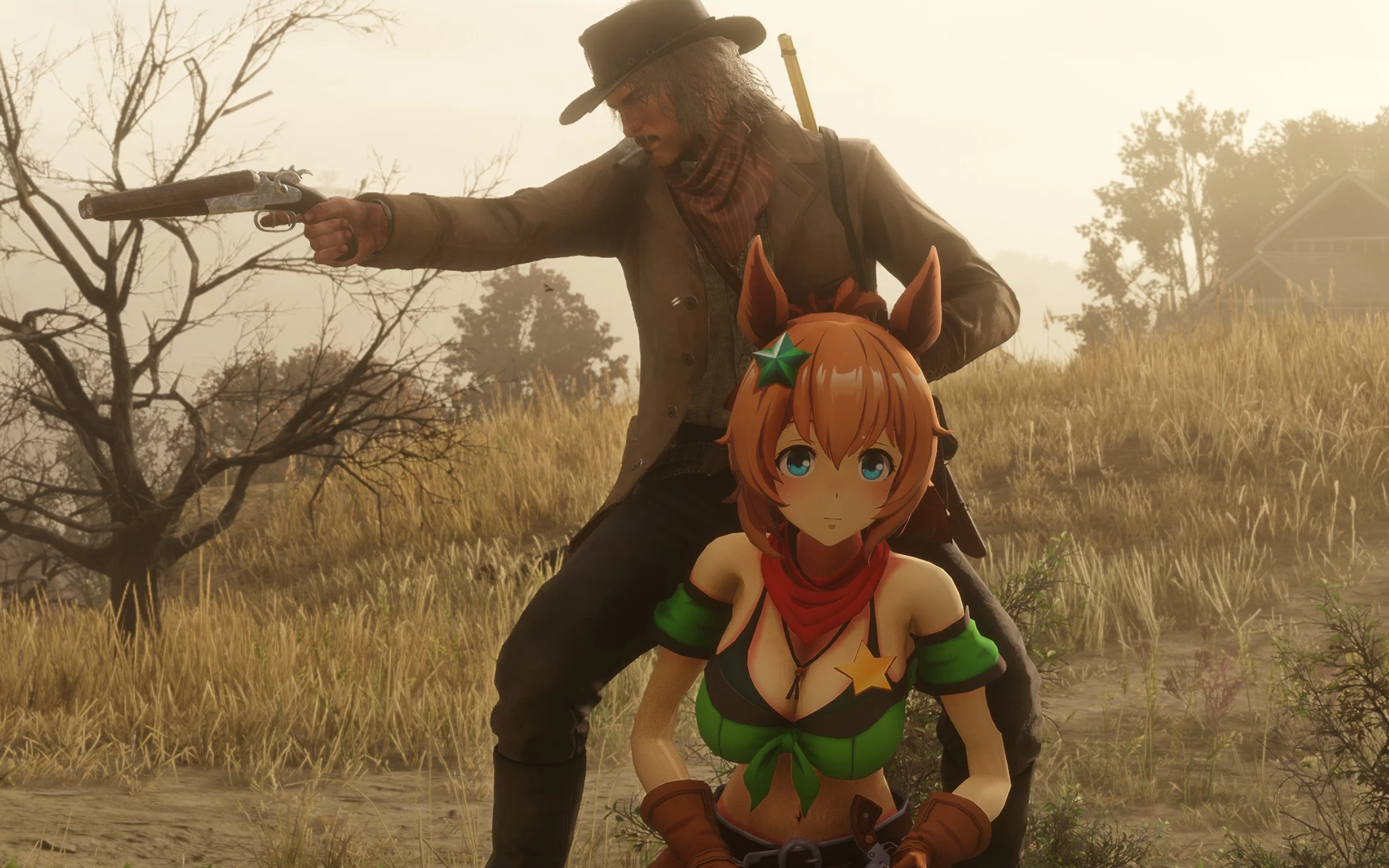 Umamusume: Pretty Derby mod in Red Dead Redemption 2.