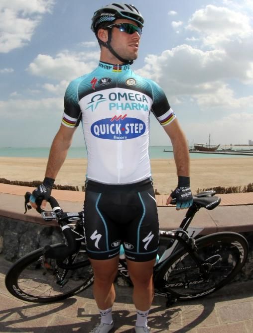Mark Cavendish (Omega Pharma QuickStep) before the start