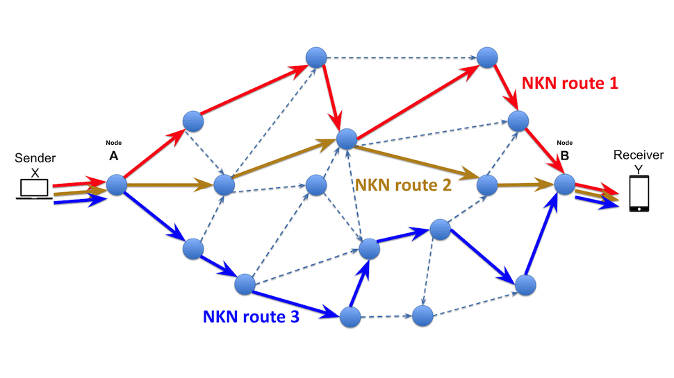 Malware route via blockchain NKN route