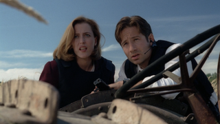 Scully and Mulder in the "Home" episode of The X-Files