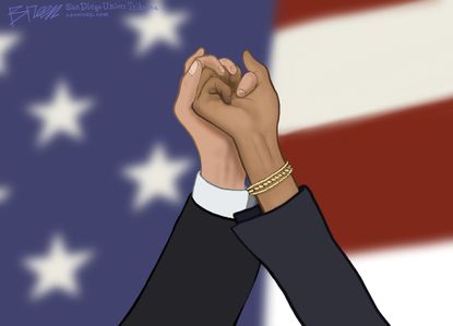 Political Cartoon U.S. Joe Biden Kamala Harris Win 2020 Election