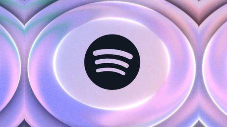 Spotify logo on a sparkly background