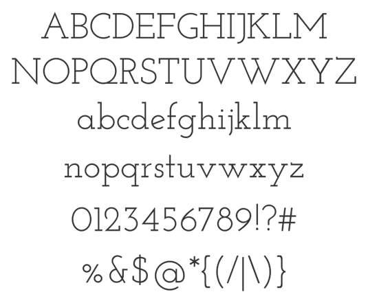 Free web fonts Josefin Slab