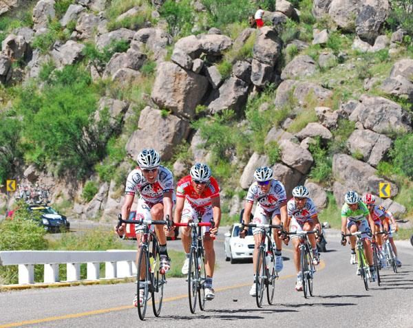 Rock Racing's riders were again working hard to ensure their were no threats to its race leader.